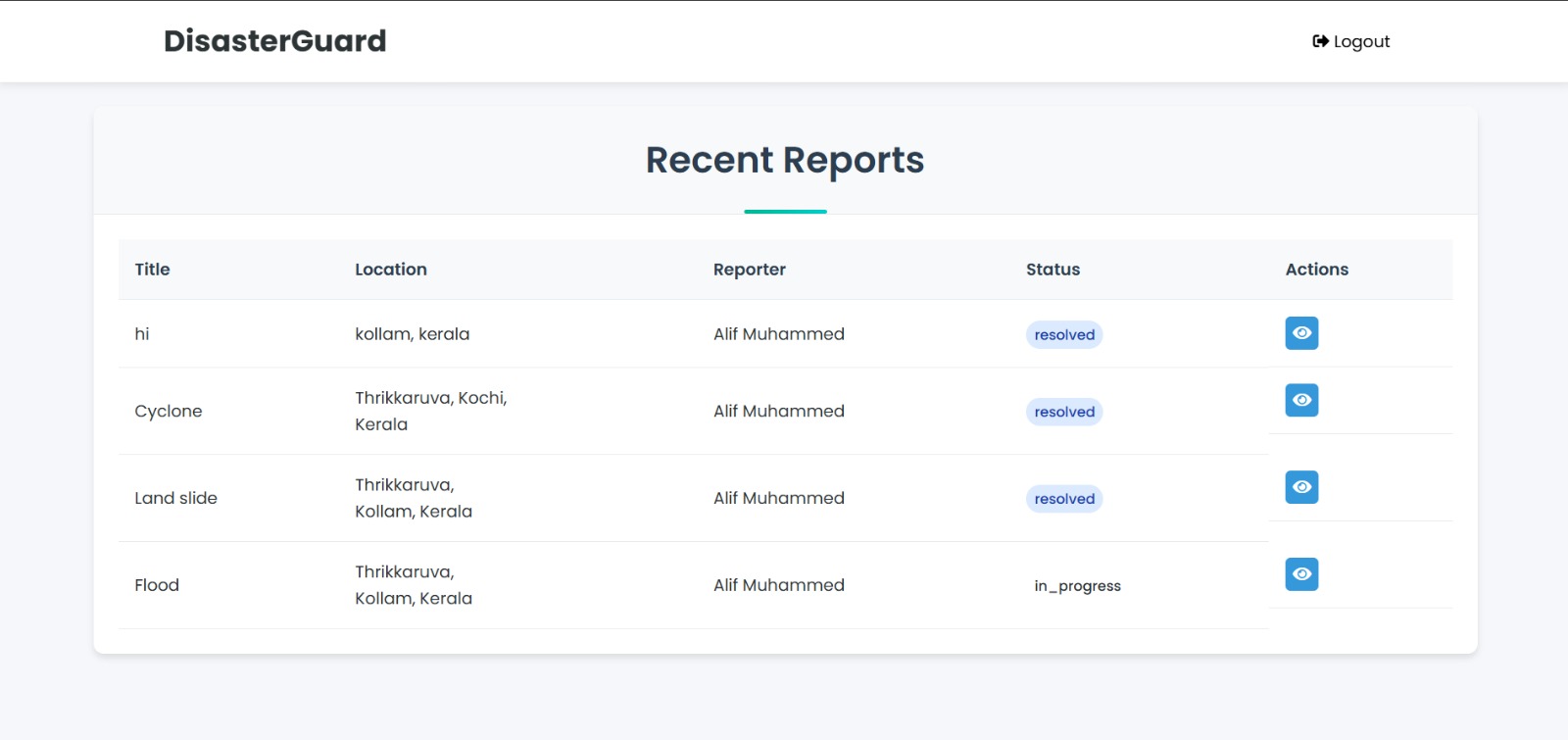 Disaster Management App Screenshot 2